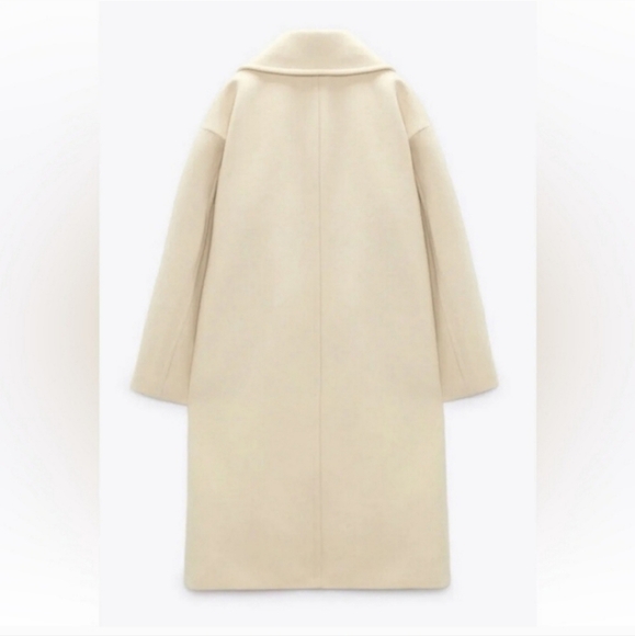 Zara Oversized Coat Cream - Picture 10 of 17